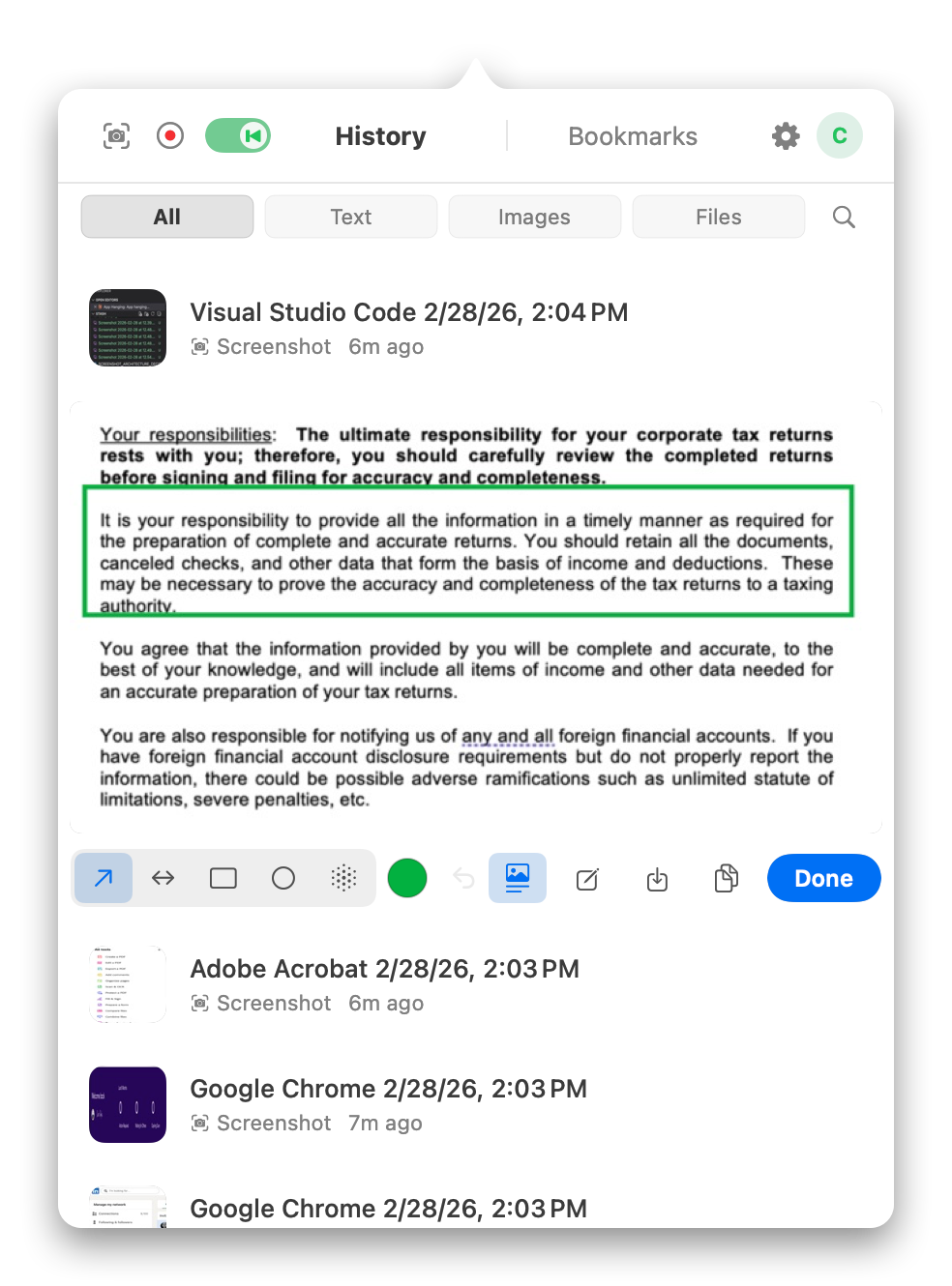 Stash — best screenshot tool for Mac — showing annotation with a red arrow on a captured screenshot